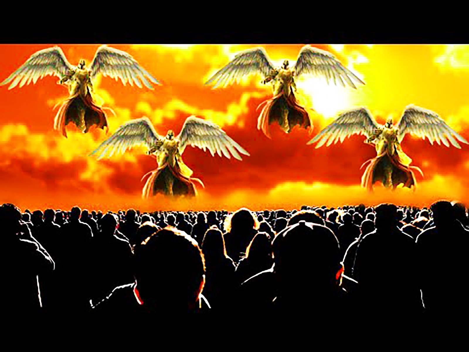 Apocalyptic angels scene
